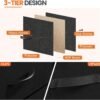 Sweetcrispy Nightstand Small Dresser with 2 Fabric Drawers Side Bedroom End Table Kids Bedside Storage Furniture for 20" Tall Night Stand for Closet, Entryway, College Dorm, Black - Image 7