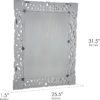 American Art Decor Rectangular Vanity Mirror - Framed Hand-Carved Wood Medallion Mirror - Accent Wall Mirror for Living Room, Bedroom, Bathroom, Hallway, Entryway & More (25” X 31") - Image 7