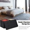 WoneNice Linen Folding Storage Ottoman Bench, Storage Chest, Footrest, Bedroom Bench with Storage, 30 x 15 x 15 Inches (Linen Black) - Image 8