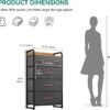 YITAHOME Fabric Dresser with 5 Drawers, Fabric Dresser, Organizer Unit for Bedroom(Dark Grey) - Image 4