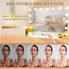 Vanity Mirror with Lights,Lighted Vanity Mirror with 15 Dimmable Bulbs for Dressing Room & Bedroom,3 Color Lighting,Modes Detachable 10x Magnification 360°Ratation (Off White-15 Bulbs) - Image 3