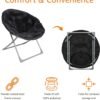 Amazon Basics Faux Fur Saucer Shaped Chair with Metal Frame Black 27.2"D x 32.3"W x 32.3"H - Image 4