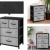 AZL1 Life Concept Dresser Storage Furniture Organizer-Large Standing Chest for Bedroom, Office, Entryway, Living Room and Closet-4 Removable Fabric Drawers, Black and White - Image 6