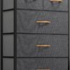 YITAHOME Fabric Dresser with 5 Drawers, Fabric Dresser, Organizer Unit for Bedroom(Dark Grey) - Image 2