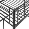 Walker Edison Timothee Urban Industrial Metal Twin over Loft Bunk Bed, Twin Size, Black - Image 8