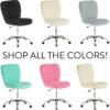 Urban Lifestyle Faux Fur Rolling Task Chair, Mint - Image 8
