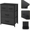 AZL1 Life Concept Dresser Storage Furniture Organizer-Large Standing Chest for Bedroom, Office, Entryway, Living Room and Closet-4 Removable Fabric Drawers, Dark Grey - Image 6