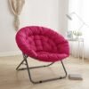 Urban Lifestyle Oversized Polycanvas Foldable Saucer Chair, Pink - Image 10