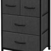AZL1 Life Concept Dresser Storage Furniture Organizer-Large Standing Chest for Bedroom, Office, Entryway, Living Room and Closet-4 Removable Fabric Drawers, Dark Grey - Image 2