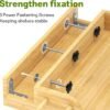 Bedside Shelf with Cup Holder, Bunk Bed Shelf for Top Bunk, College Dorm Room Essentials, Bed Shelfie with Hooks, Loft Bed Clip On Nightstand for Water Cup Phone Tablet Books (Wooden, Plus) - Image 6