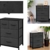 AZL1 Life Concept Dresser Storage Furniture Organizer-Large Standing Chest for Bedroom, Office, Entryway, Living Room and Closet-4 Removable Fabric Drawers, Dark Grey - Image 7