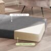 Z-hom Folding Sofa Bed, 2024 Upgraded 6 inch Memory Foam Couch, Convertible Sleeper Chair Floor Couch, Futon Sofa Sleeper Chair with Pillow & Washable Cover for Living Room/Bedroom/Guest, Grey - Image 7
