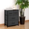 AZL1 Life Concept Dresser Storage Furniture Organizer-Large Standing Chest for Bedroom, Office, Entryway, Living Room and Closet-4 Removable Fabric Drawers, Dark Grey - Image 5