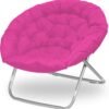 Urban Lifestyle Oversized Polycanvas Foldable Saucer Chair, Pink - Image 2