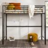 Walker Edison Timothee Urban Industrial Metal Twin over Loft Bunk Bed, Twin Size, Black - Image 7