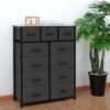 AZL1 Life Concept 11-Drawer Dresser, Fabric Storage Tower for Bedroom, Living Room, Large Tall Dressers for Bedroom with Wooden Top and Metal Frame, Bedroom Dressers & Chests of Drawers, Dark Grey - Image 5