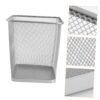 Zerodeko 1pc Metal Trash Can Wastepaper Basket Waste Paper Basket Waste Paper Container Storage Basket Household Trash Can Household Supplies Office Ash-bin Garbage Basket Iron Trash Basket - Image 10