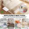 Bedside Shelf for Bunk Bed & Top Bunk,College Dorm Room and Kids Room Essentials,Bed Side Table Tray Organizer,Clip Tray Side Table,Storage Tray,White - Image 7