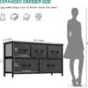 YITAHOME Dresser with 5 Drawers - Fabric Storage Tower, Black Dresser & Chest of Drawers, Organizer Unit for Bedroom - Image 4