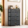 YITAHOME Fabric Dresser with 5 Drawers, Fabric Dresser, Organizer Unit for Bedroom(Dark Grey) - Image 3