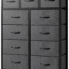 AZL1 Life Concept 11-Drawer Dresser, Fabric Storage Tower for Bedroom, Living Room, Large Tall Dressers for Bedroom with Wooden Top and Metal Frame, Bedroom Dressers & Chests of Drawers, Dark Grey - Image 2