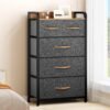 YITAHOME Fabric Dresser with 5 Drawers, Fabric Dresser, Organizer Unit for Bedroom(Dark Grey) - Image 5