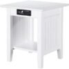 AFI Nantucket End Table with Built-in Charger in White - Image 2