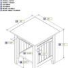 AFI Nantucket End Table with Built-in Charger in White - Image 4