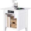 AFI Nantucket End Table with Built-in Charger in White - Image 5